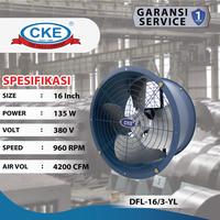 Gambar CKE Drum Fan DFL-16 3 16 Inch INDUSTRI Blower Tabung Blower Gedung dari CKE Fan Official Kota Administrasi Jakarta Barat 2 Tokopedia