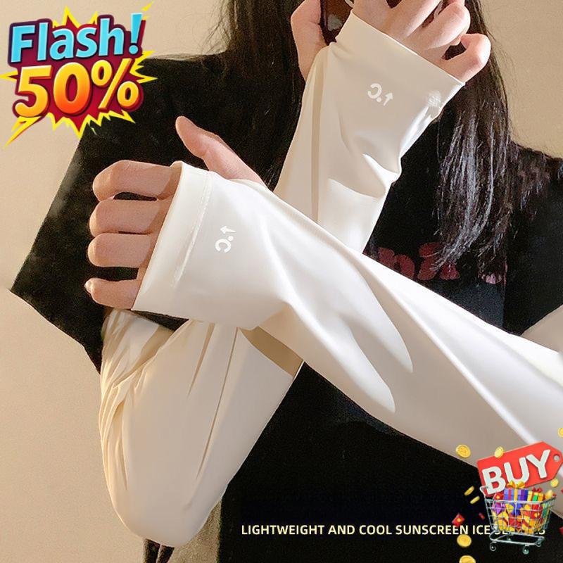 Tay Áo Chống Nắng Cho Nữ, Chất Liệu Lụa Lạnh Ưa Nhìn, Chống Tia UV Mùa Hè, Tay Áo Rộng Và Mở Rộng, Tay Áo Ngoài Trời, Phong Cách Hàn Quốc, Cảm Giác Ngầu Tươi Mới, Làm Mát, Unisex, Có Sẵn Trong Hàng Từ Năm 2025 2