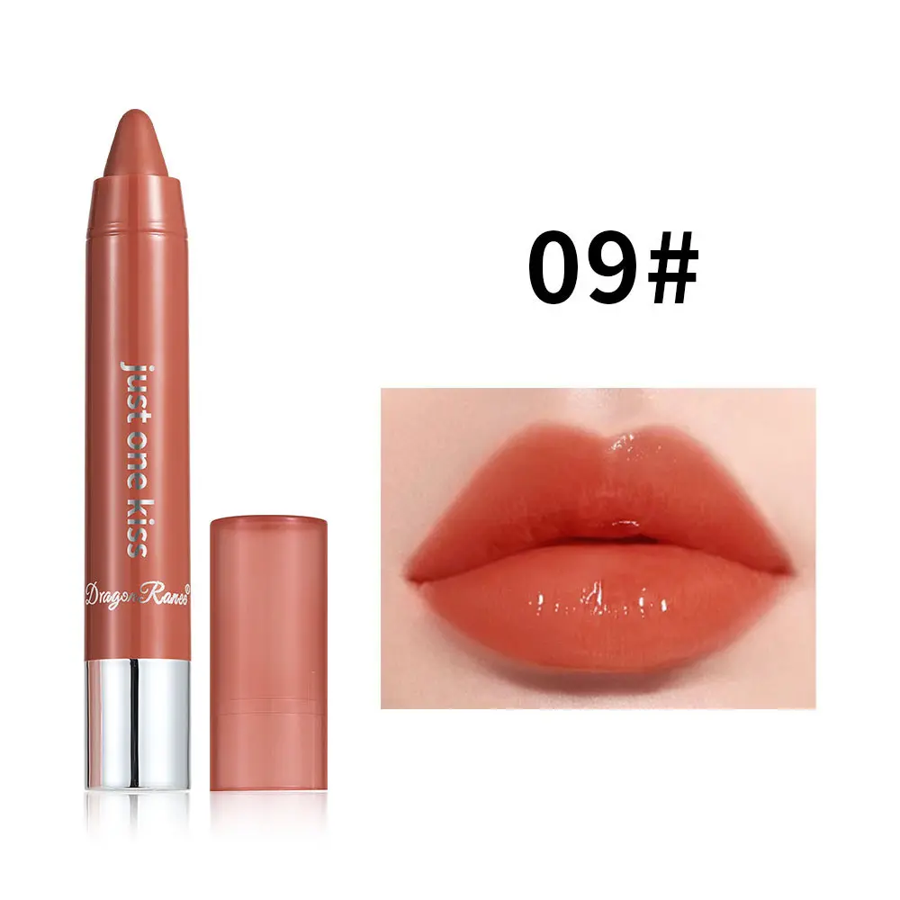 Moist Lipstick Crayon Lipstick Nude Cameo Brown Lipstick Pen Lip Liner Lipstick Solid Lip Gloss Makeup Cosmetic Glossy Lip Care