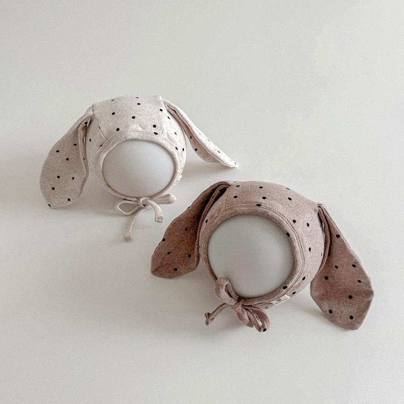 Product Introduction of Cute Dot Baby Ear Protection Hat Long Rabbit Ears Infant Boys Girls Lacing Cap Spring Autumn Windproof Warm Toddler Bonnet 27