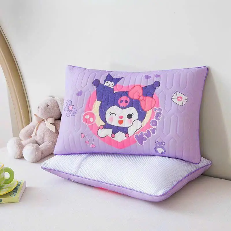 Gối điều hoà cao su non latex, đằng sau lót lướt thông thoáng,  nâng niu giấc ngủ cho bé, nhiều mẫu mã (Kèm Ruột) Kem Voi
