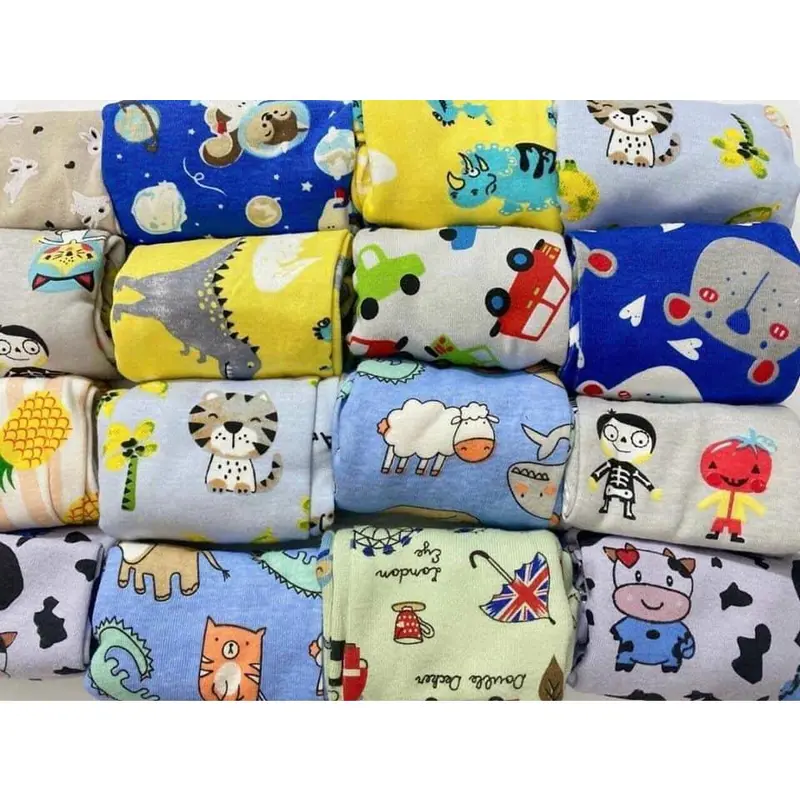 Set 10 Quần Dài Thun Cotton Cho Bé Nhiều Họa Tiết Dễ Thương Vải Mềm Mát Co Giãn Thoải Mái Chống Muỗi 7
