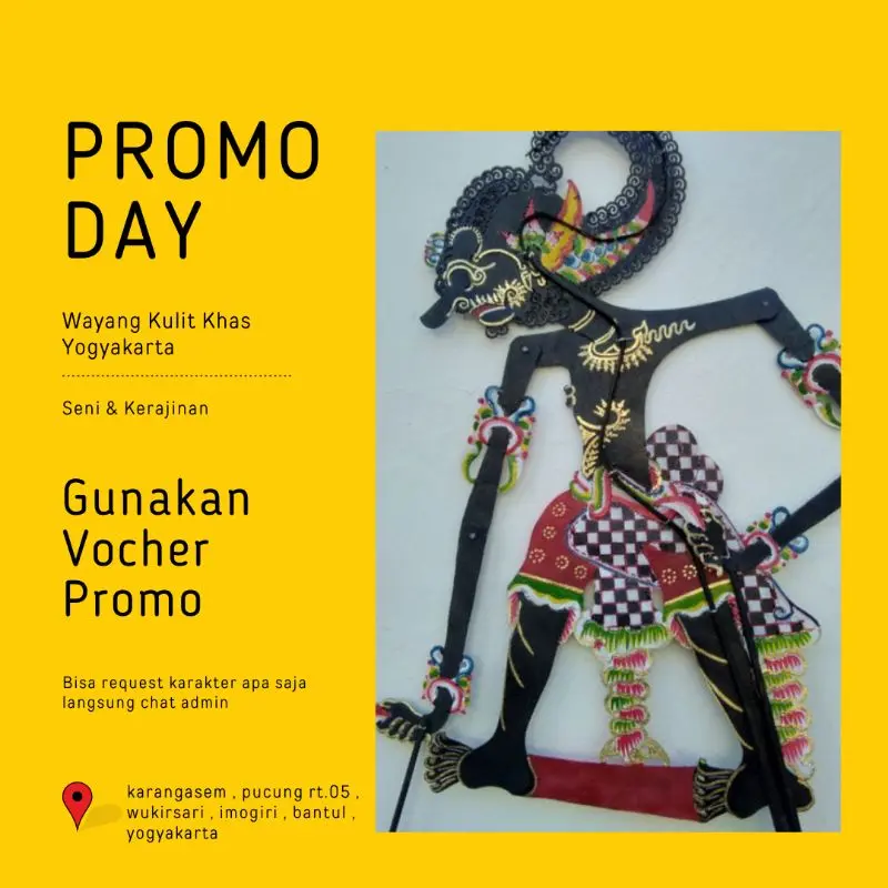 Wayang Kulit Bima Hitam Standar Dalang