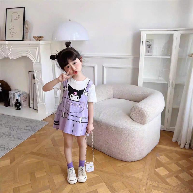 Váy Mùa Hè cho bé gái áo giấu quần mẫu Bé Ba - KuRoMi Sz 9-35kg. Chất coton co giãn 4 chiều. 2
