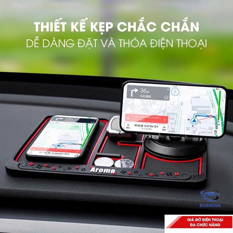 Giá Đỡ Điện Thoại Trên Ô Tô Chống Trượt Xoay 360 độ Có Bảng Số Điện Thoại - thảm đt đặt taplo ô tô - phụ kiện đồ chơi ô tô EUNOIA Phụ Tùng