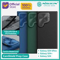 Gambar Case Compatible With Samsung Galaxy S24 Ultra / S24+ Plus / S24 Nillkin CamShield Prop Camera Cover Stand Casing - Black, S24 dari Nillkin Official Kota Bekasi 1 Tokopedia