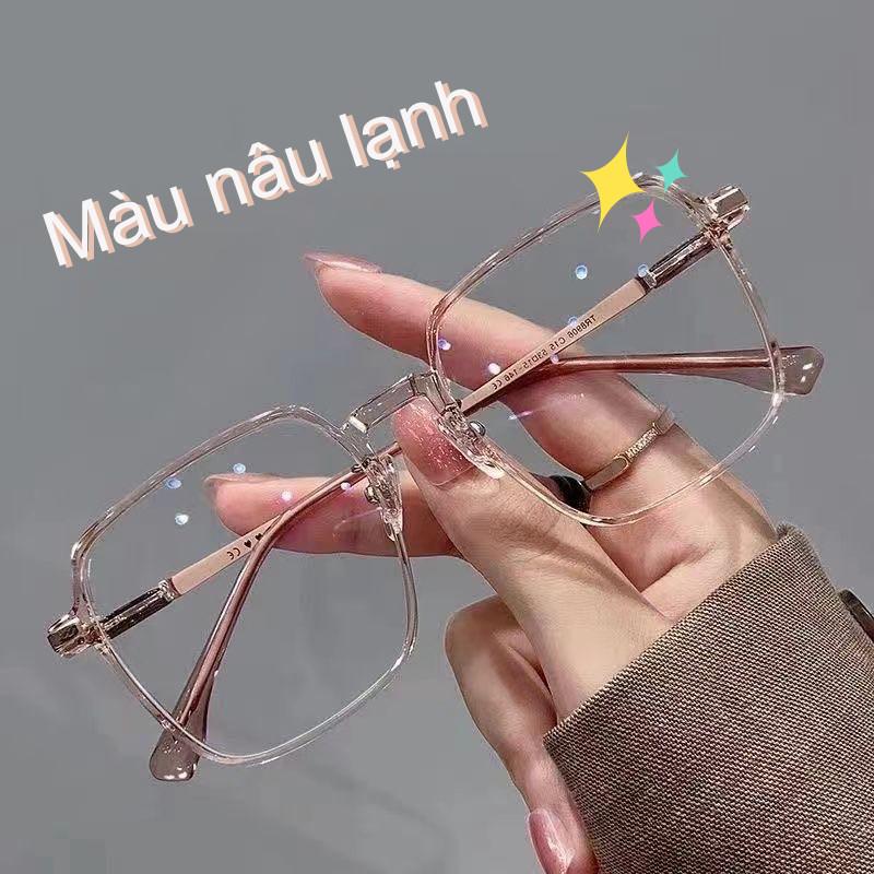 kính thời trang, -0.5-1.0-1.5-2.0-2.5-3.0-3.5-4.0-4.0° thời trang, nửa vành kim loại, kính chốngxanh biển ánh sáng nam / nữ, kính chống bức xạ máy tính kính oval vuông kính oval tròn