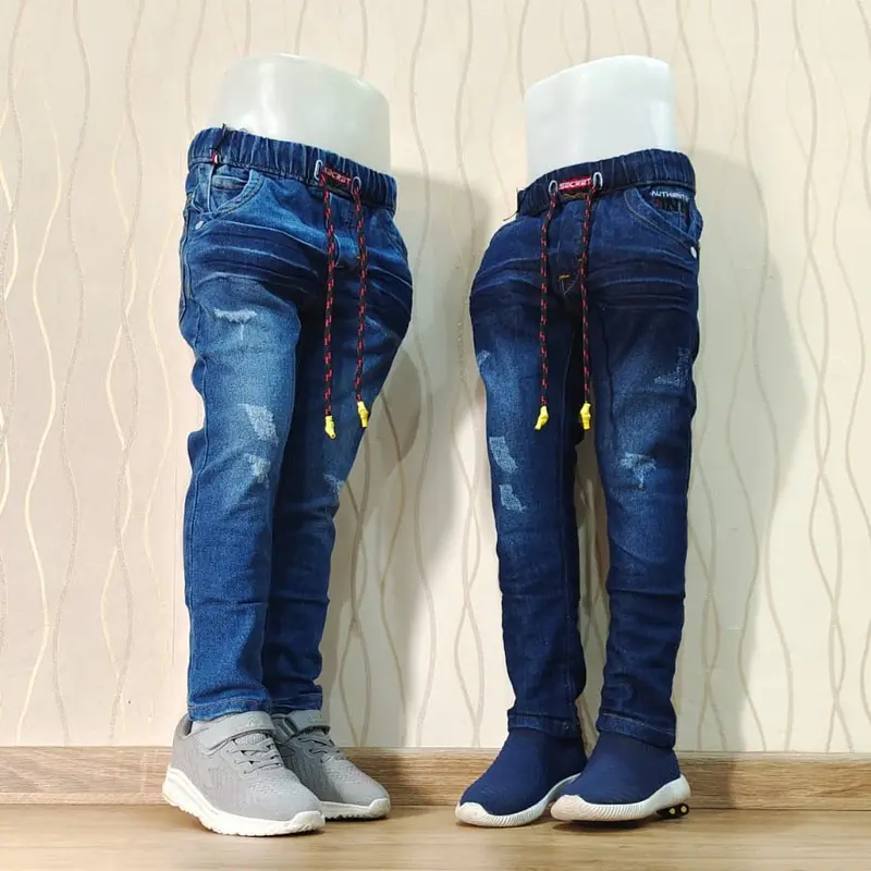 Celana Panjang Anak Laki-laki Usia 4 - 12 Tahun Bahan Jeans Stretch / Melar Model Sobek DISTRO Gaul kekinian motif Fashion /leTackling 0