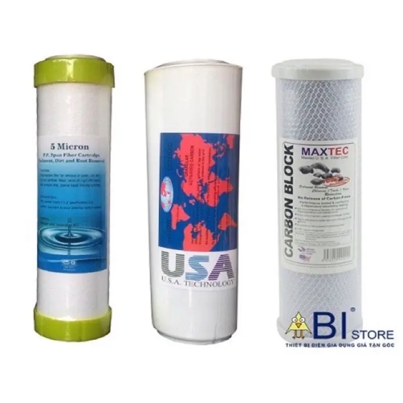 BỘ 3 LÕI LỌC 1,2,3 DÙNG CHO TẤT CẢ MÁY LỌC NƯỚC