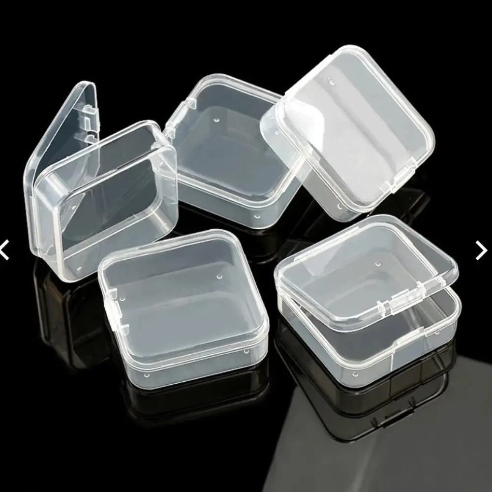 Convenient&Home New PP Square Storage Box Dustproof Multi Sizes Ring Storage Box Transparent Earring Storage Container