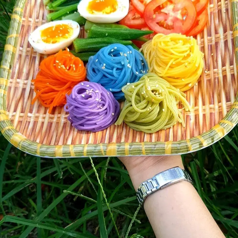 Combo 2kg gồm: 500gr hủ tiếu trắng, 500gr hủ tiếu rau củ, 500gr bún rau củ, 500gr nui xoắn rau củ Food (Tặng 500gr nui xoắn rau) Thức Ăn 3