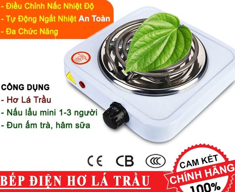 Bếp hơ lá trầu cho bé loại to bếp điện mini 1000W bếp hơ sau sinh Nồi Điện Nồi Lẩu Điện