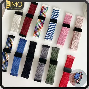 Magnetic Braided Nylon Strap for Huawei Watch Fit 3/4/4 Pro Adjustable Replacement Band Tali Jam Tangan Smartwatch for Huawei Fit 3/4/4 Pro