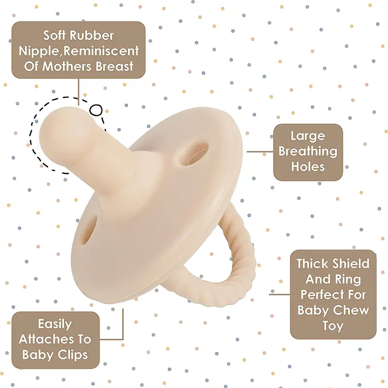 Soft Silicone Design Baby Teether with Handle, Newborn Teether, Infant Tactile Training Teething Toy, Baby Grasping Toy, Baby Tactile Training Chew Toy 6