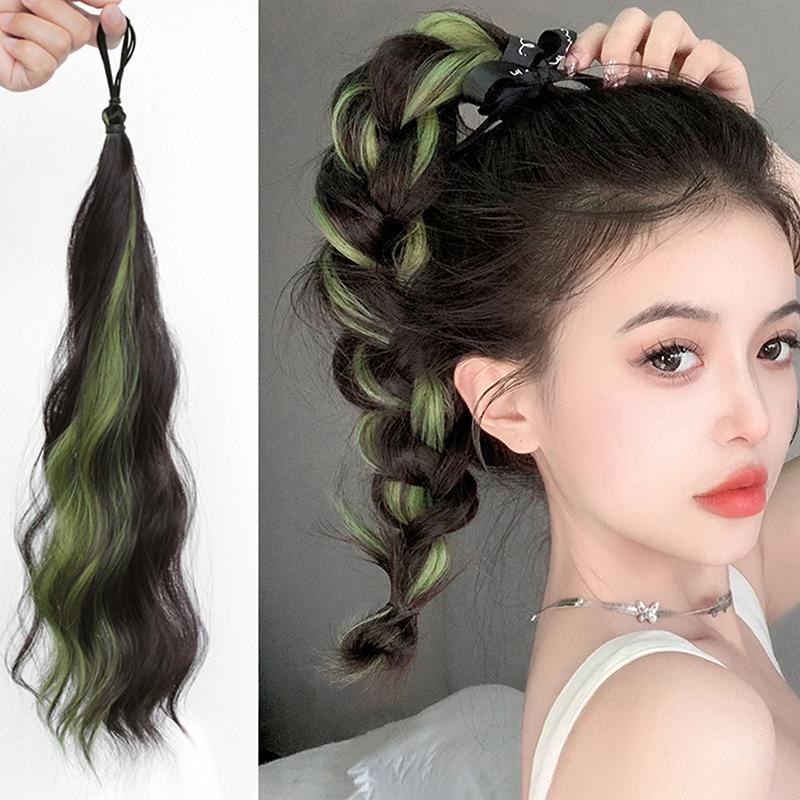 Product Introduction of Himpunan Rambut Jalinan Sendiri Sintetik, Serlahkan, Gaya Berombak, Sanggul Rambut DIY, Kepala Ekor Kuda, Alat Berguna, Sambungan Rambut Ekor Kuda Jalinan, Potongan Rambut 15