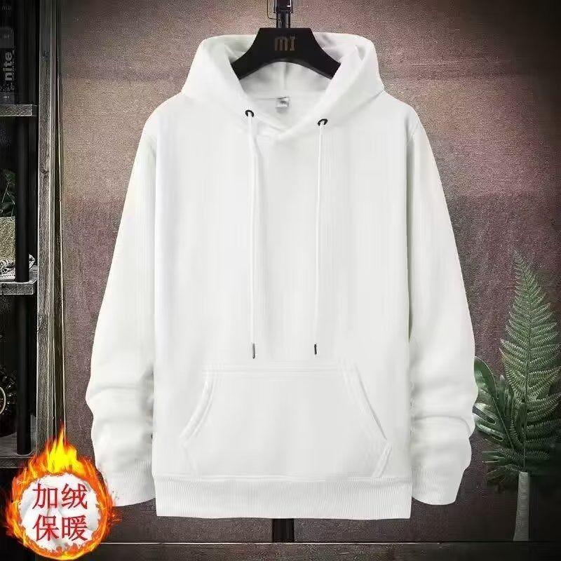 Sweater Bertudung, untuk Lelaki, Dilapisi Bulu, Tebal, Bergaya, Saiz Besar, Longgar, Gaya Kasual, Warna Pepejal, Sesuai untuk Musim Luruh dan Musim Sejuk, Hoodie, 2024 Ketibaan Baru 8