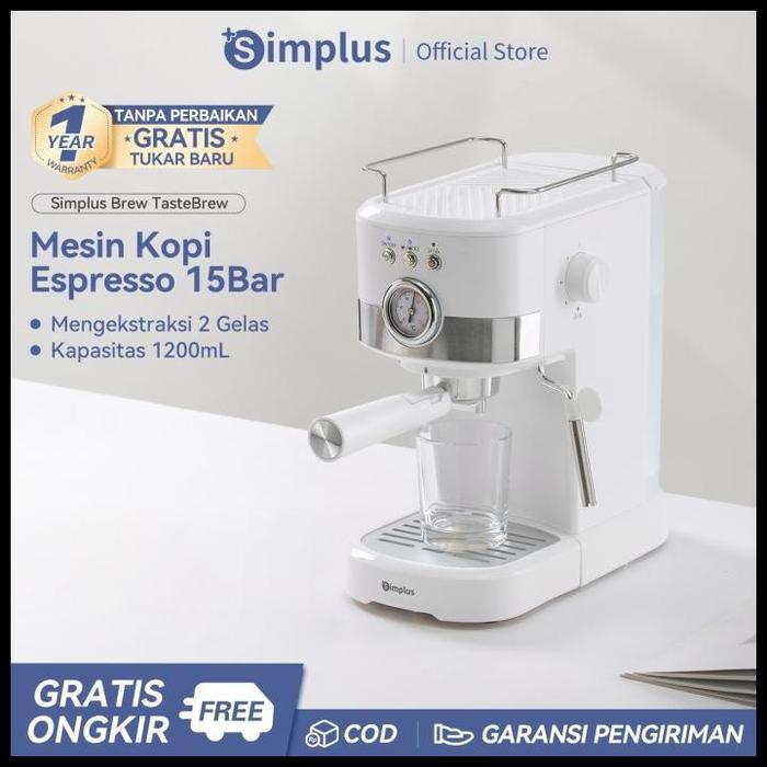 Simplus Mesin Espresso Semi Otomatis Tekanan15Bar Kapasitas Tangki ...