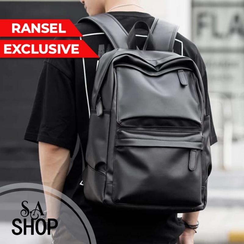 Tas Ransel Gendong Backpack Tas sekolah Multifungsi Pria kulit Wanita Kanvas Kerja Kuliah Cewek Remaja Kekinian 0
