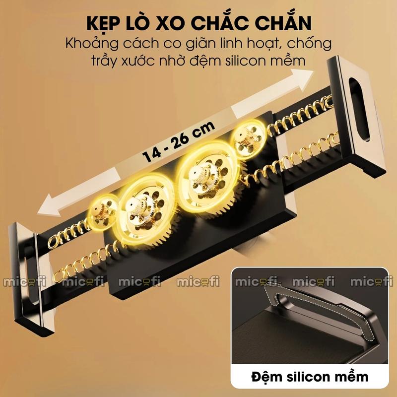 Arm Màn Hình Micofi, Kệ Để Giá Tay Treo Đỡ Màn Hình Phụ Máy Tính Bảng PC iPad Xoay 360 Độ Di Động 3
