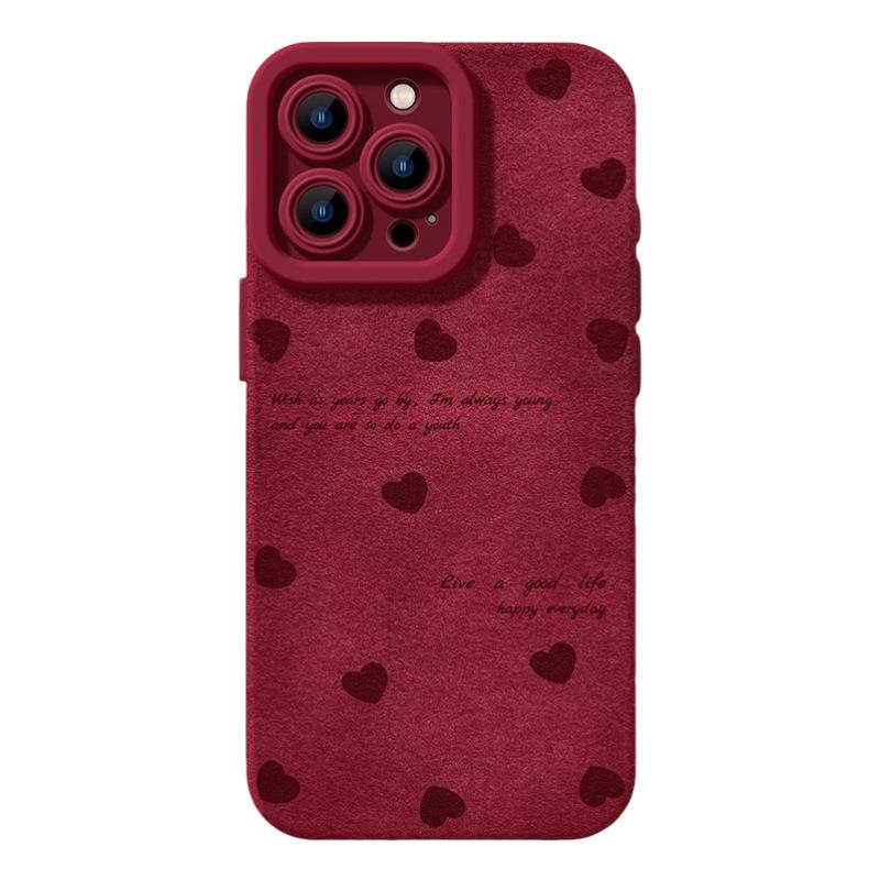 Product Introduction of Ốp Mềm Bảo Vệ Silicon Lỏng Hình Tình Yêu Nơ, Màu Đỏ Rượu Vang Thích Hợp Cho iPhone 6-16 Dòng Đầy Đủ, Được Làm Bằng Chất Liệu TPU 19