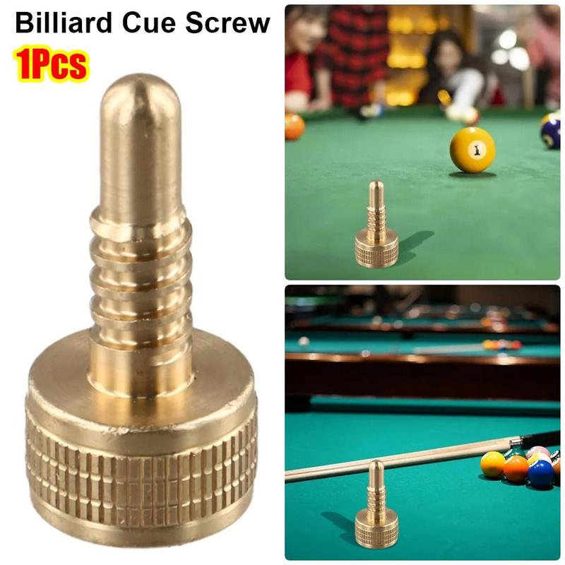 Product Introduction of 1Pcs New Brass Billiard Cue Screw Cue Joint Strudy Pool Cue Extension Screw Cue Weight Bolts Table Game Accessories 18
