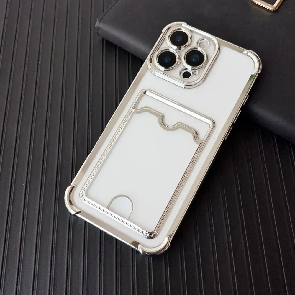 Ốp Thẻ Kiểu Móng Vuốt Đẩy, Dành Cho Apple iPhone 16E, 16, 15, 14, 13, 12, 11, Pro Max, X, Ốp Điện Thoại Di Động Mạ, Dành Cho iPhone 16, 15, 14 Plus