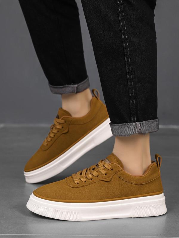 Men's Casual Lace Up Low Top Sneakers, Fashionable Comfortable Sports Shoes, Male All-match Round Toe Shoes for Daily Wear 3