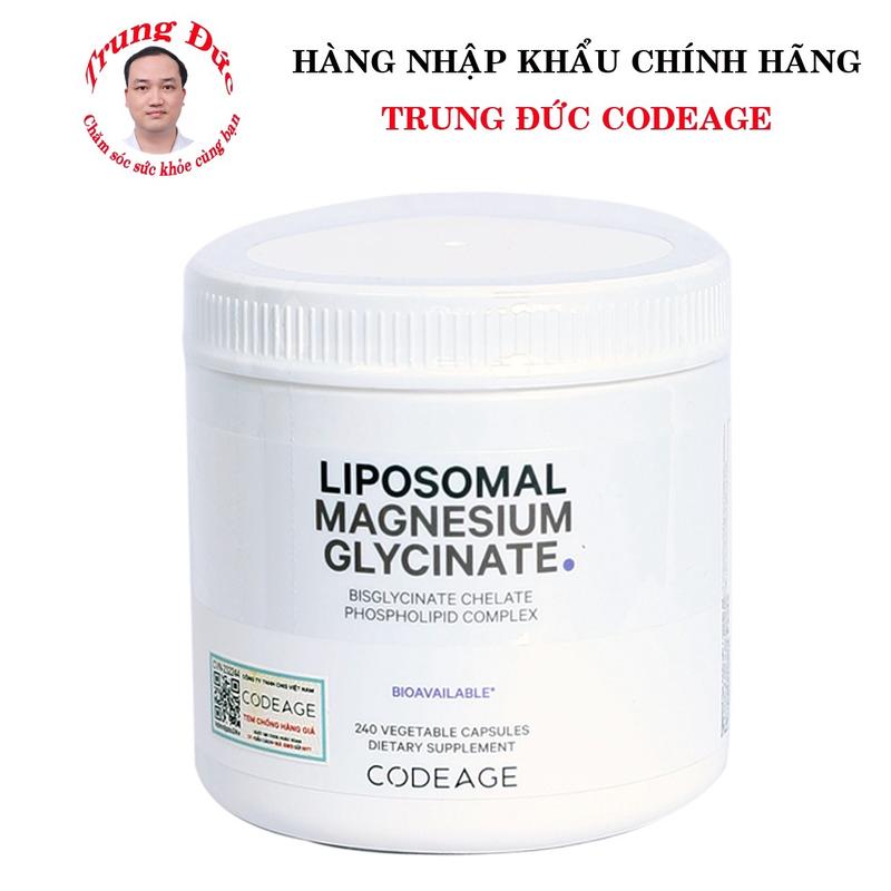 TPBVSK: Viên uống bổ sung Magie Codeage Liposomal Magnesium Glycinate , USA chính hãng , lọ 240 viên , dùng 4 - 8 tháng