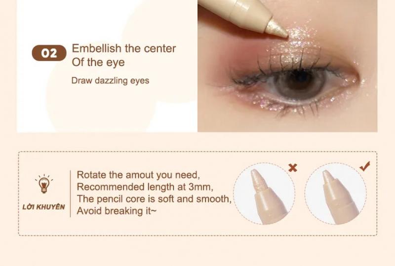 Product Introduction of Judydoll Creamy Undereye Pen Eyeliner Eyeshadow Smooth Waterproof Smudge-proof Long-lasting Black Lipliner Makeup Cosmetic 11