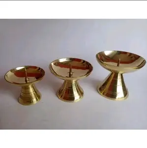 TEMPAT LILIN KUNINGAN MOTIF PARABOLA - CANDLE HOLDER - POLISHED BRASS