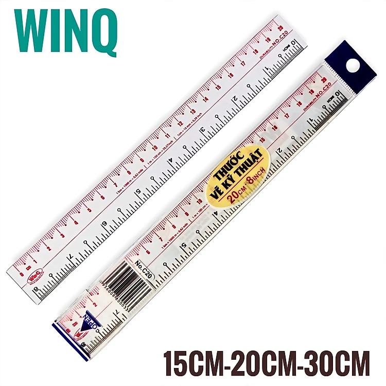 [WINQ] COMBO 10 Cây Thước Kẻ/ Thước Nhựa Dẻo Qui Lực Win Q Dài C15 15cm, C20 20cm và C30 30cm, Không Mờ Số
