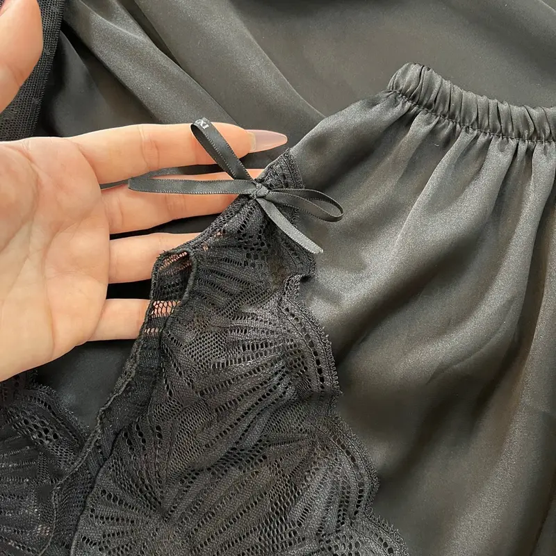 Đồ Ngủ Tk - Lụa Đen Nơ Xinh… 3