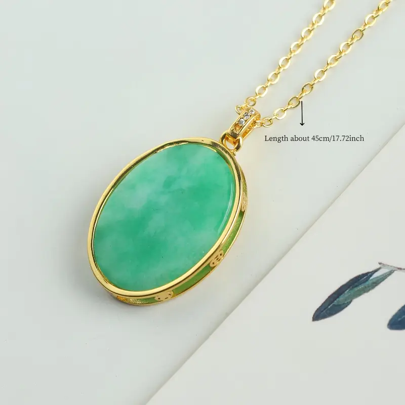 A Natural Stone Pendant in Green And Blue Hues, a Premium Mineral Necklace Pendant, Suitable for Everyday Wear And As a Holiday Gift. Perfect for Valentine'S Day. 5