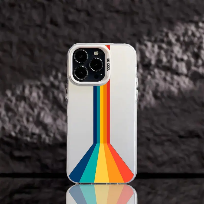 Pelindung Ponsel Animasi 8 untuk iPhone 15 14 13 12 11 Pro Max X XR XSMAX 8 7 Plus dengan Tutup Belakang White Matte Shockproof Protection 6