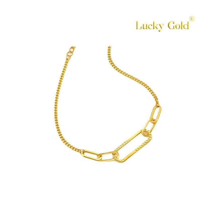 Product Introduction of [Lucky K Gold]  Light Luxury New Five-Ring Bucket Choker Bracelet Women's Simple Bracelet 80