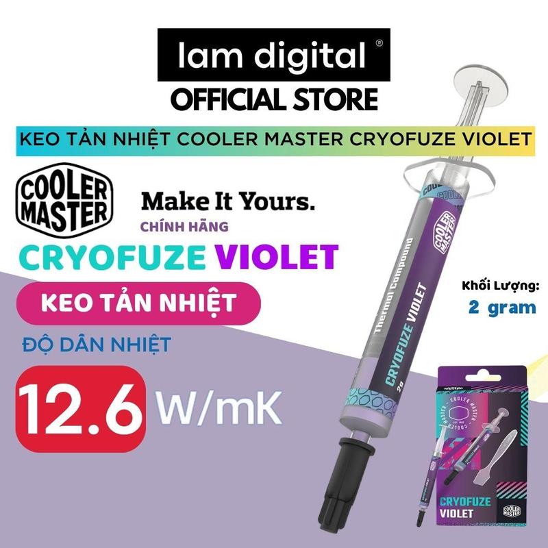  Keo Tản Nhiệt COOLER MASTER Cryofuze Violet Dành Cho CPU GPU Máy Tính - Kem Tản Nhiệt Chính Hãng 