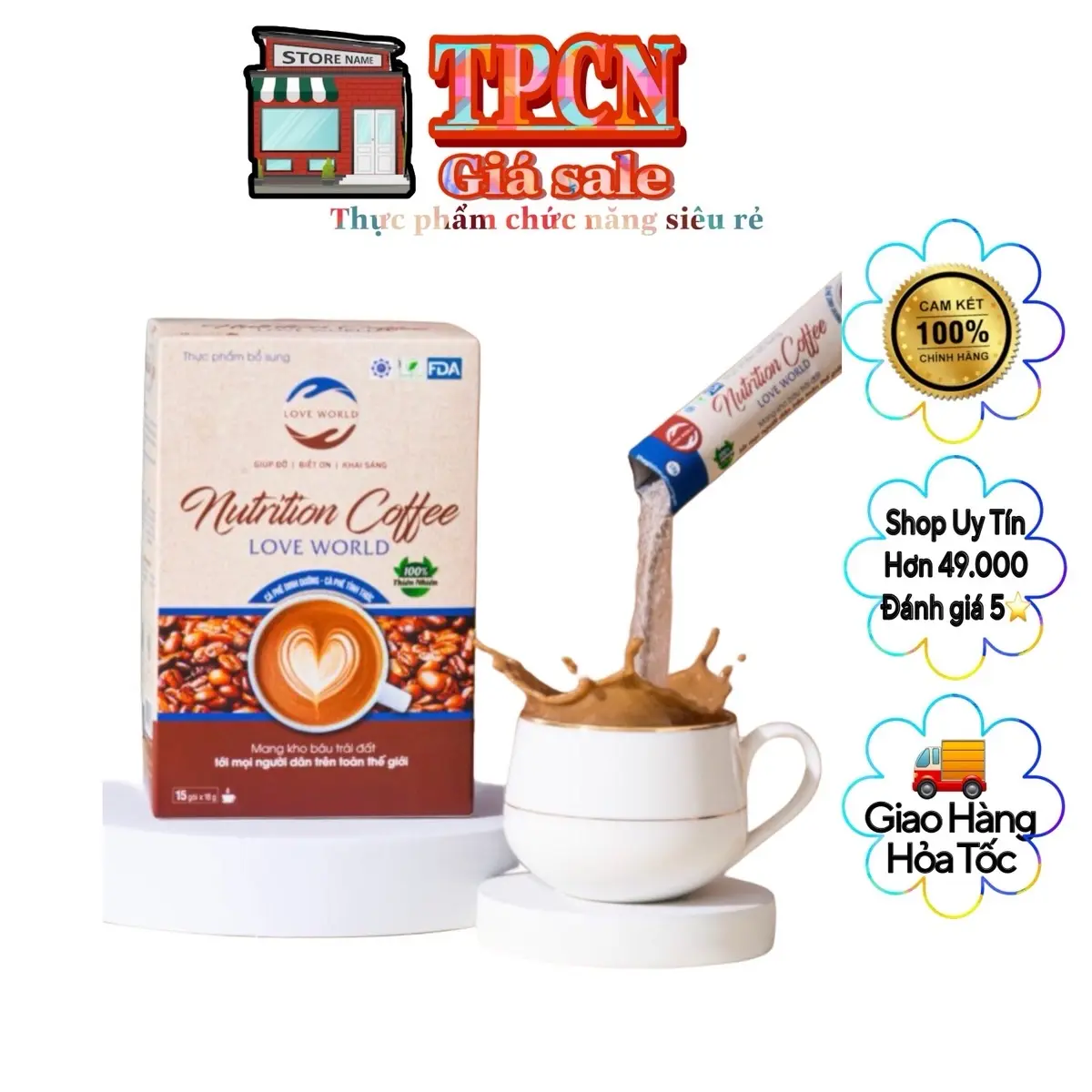 NUTRITION COFFEE LW |CÀ PHÊ DINH DƯỠNG – CÀ PHÊ TỈNH THỨC (1 HỘP-15 gói) Cafe