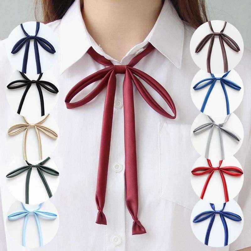 [Zyy]Women‘s Shirts Bowtie Ladies Girl School Wedding Party Bowknot Classic Uniform Suits Collar Bow Tie Accessories 0