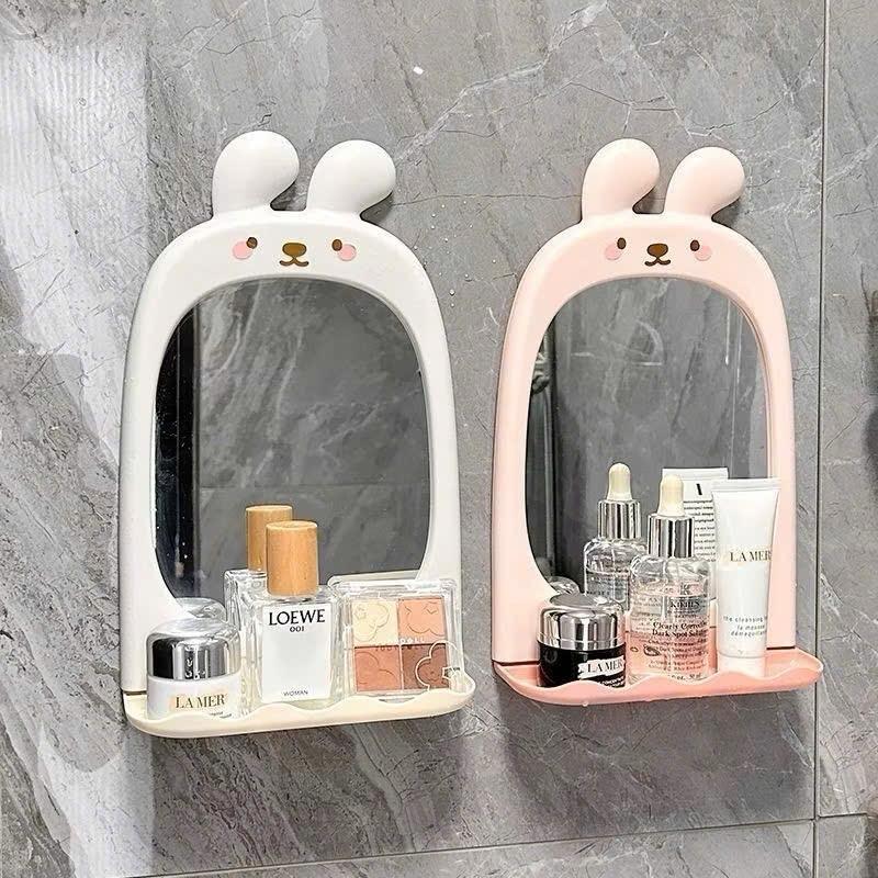 Gương treo tường hình chú thỏ dễ thương, hiện đại Trang Điểm Cosmetic Nữ Women