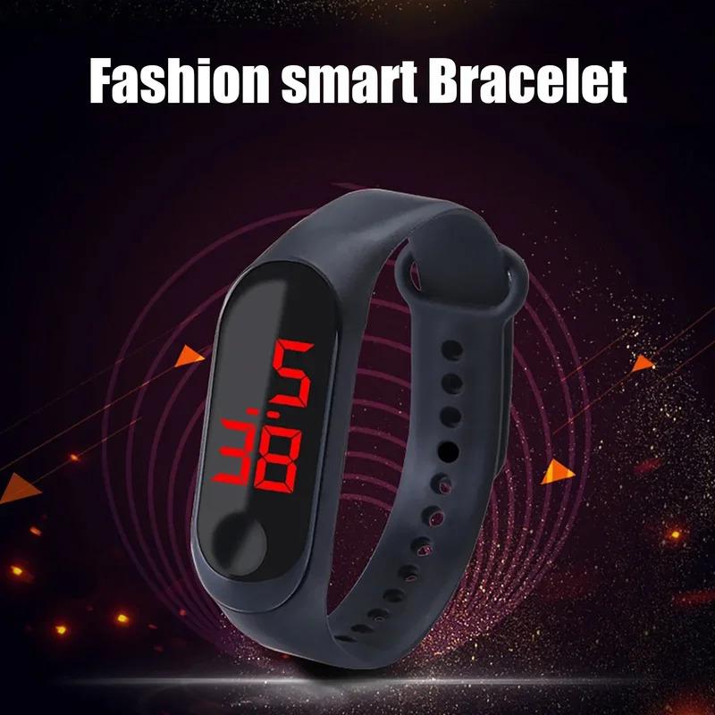 Electronic Sports Watch for Women and Men, LED Screen, Children's Wristwatch, Outdoor Sports Watch, Silicone Bracelet, Student Clock 3