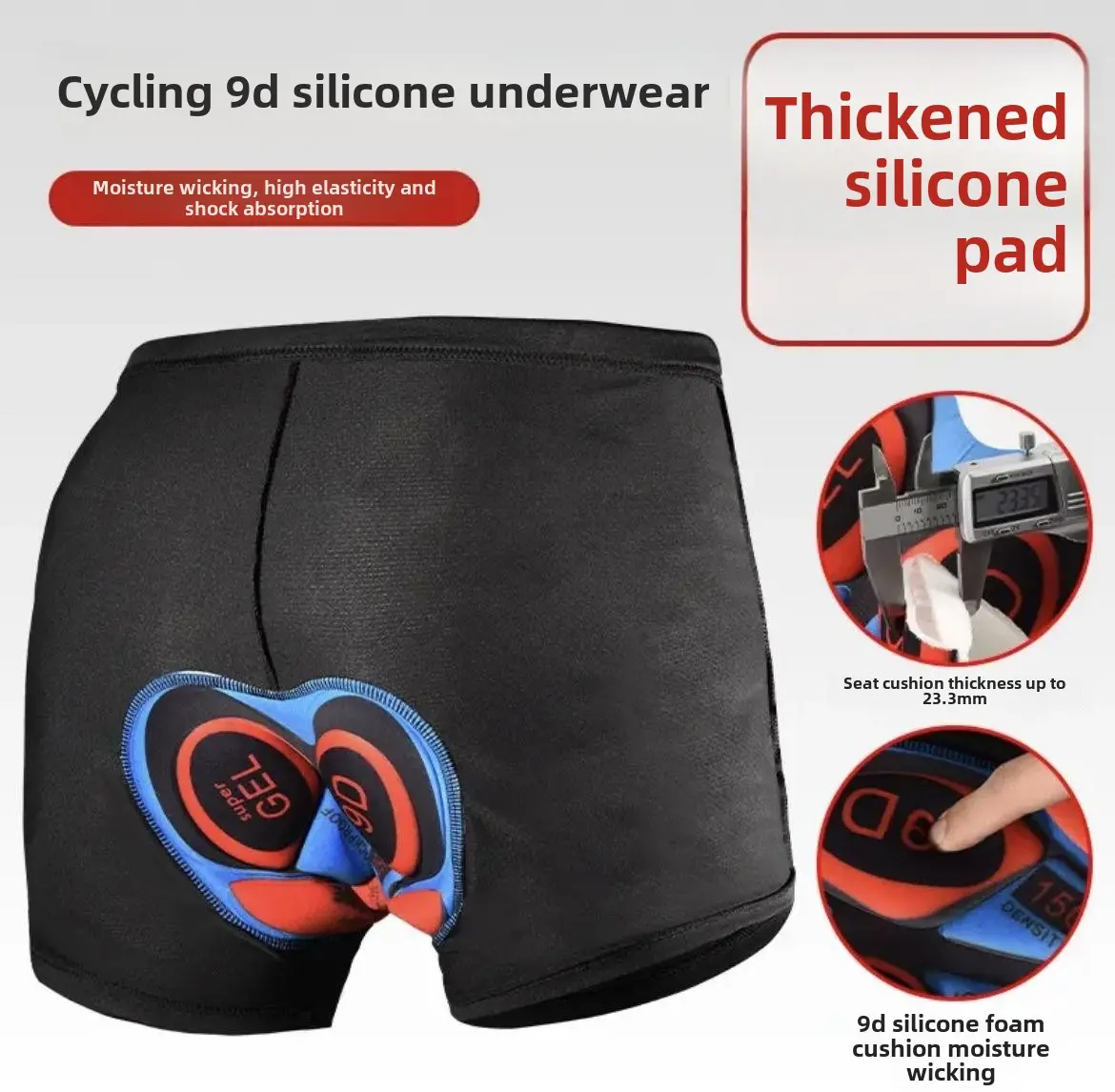 Road Mountain Give Sports Biker Underwear Thickened Silicone Cushion Mountain Professional Biker Underwear Road Shorts Four Seasons Universals