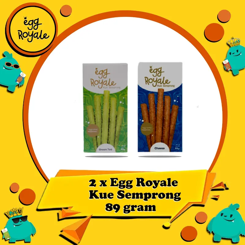 Paket 2 Pcs Egg Royale Rasa Keju dan Green Tea Egg Roll Kue Semprong Limited Special Promotion 0