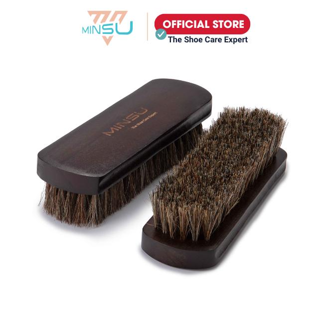 Bàn Chải Đánh Giày Lông Ngựa Cao Cấp MINSU M2421 Chuyên Dùng Vệ Sinh Giày Sneaker Giày Da Lộn Nubuck - Loại Lớn