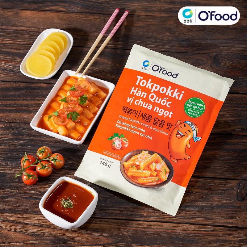 Set 5 Tokpokki 140g O'food - Bánh gạo dẻo mềm, đẫm sốt thơm ngon 4