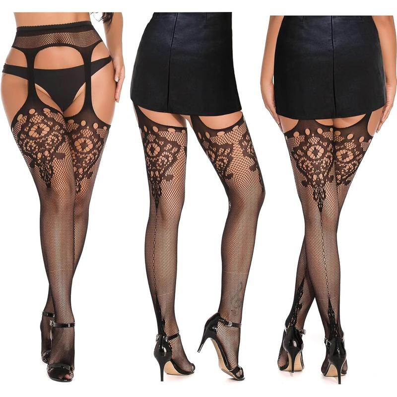 Garter and thigh high set best sale