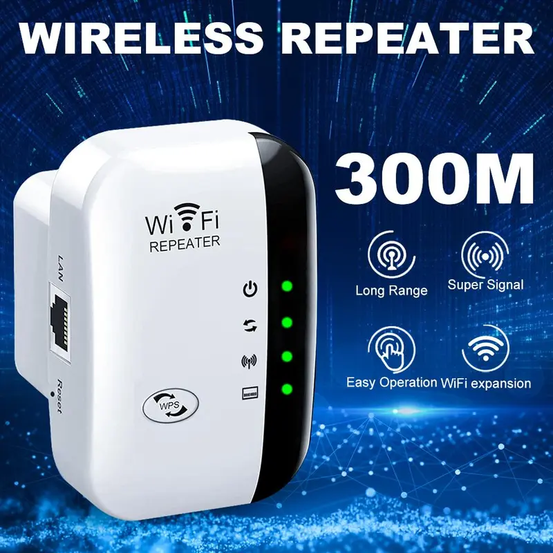 WiFi Signal Amplifier, Home Enhanced Wireless Network Amplifier, WiFi Range Extender, Easy to Install Router Expander Repeater, Network Components for Home Office 2