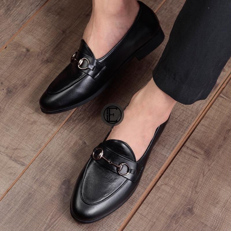 Giày lười nam cao cấp da thật bh 12 tháng kiểu dáng Horsebit Loafer  - Mã T06 Shoes