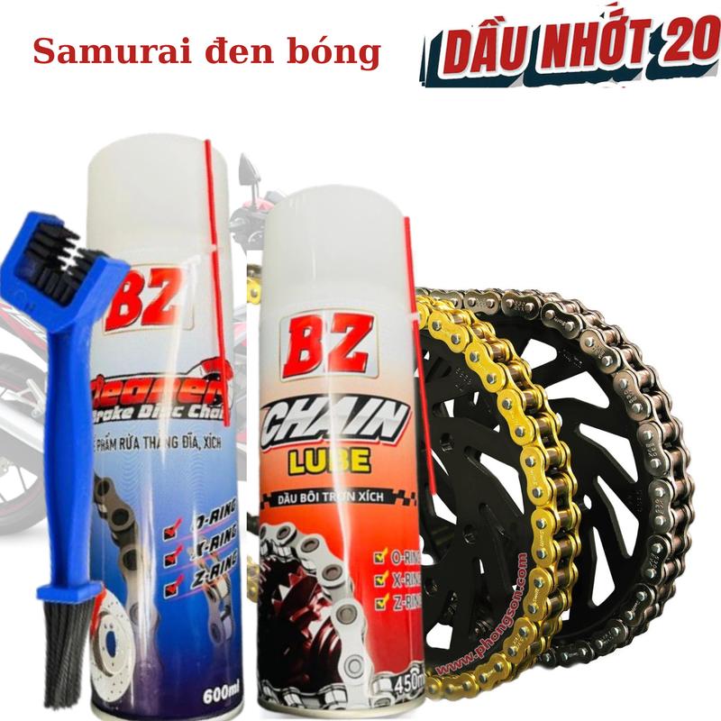  Combo Chai xịt dưỡng sên bz kèm rửa sên bz và bàn chải vệ sinh sên 3D 