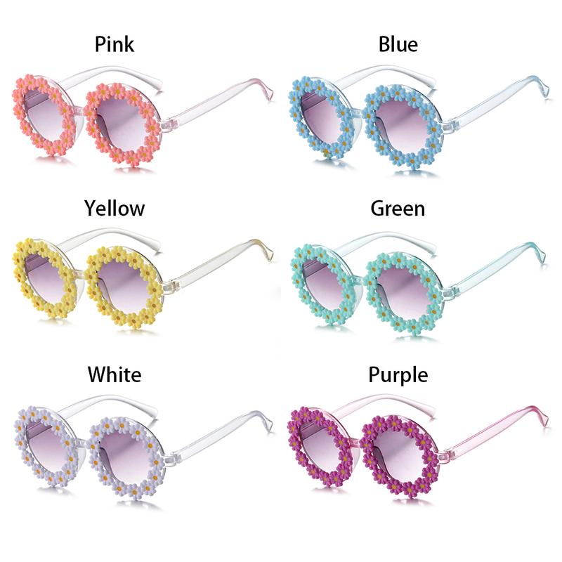 Product Introduction of Summer Kids Sunglasses Fashion Children Round Flower Sunglasses for Girls Boys Baby Sport Shades Glasses UV400 Outdoor Sun Protection Eyewear 23