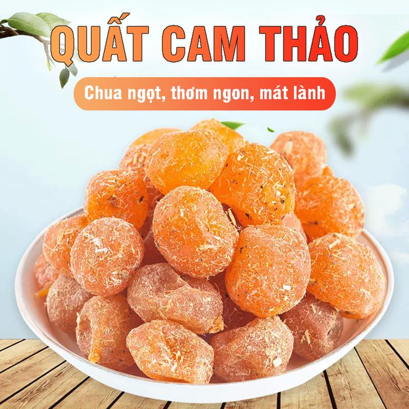 Kim Quất Sấy Cam Thảo Đại Hùng Foods thơm ngon bổ dưỡng 1 Túi 500gram Snack Foods